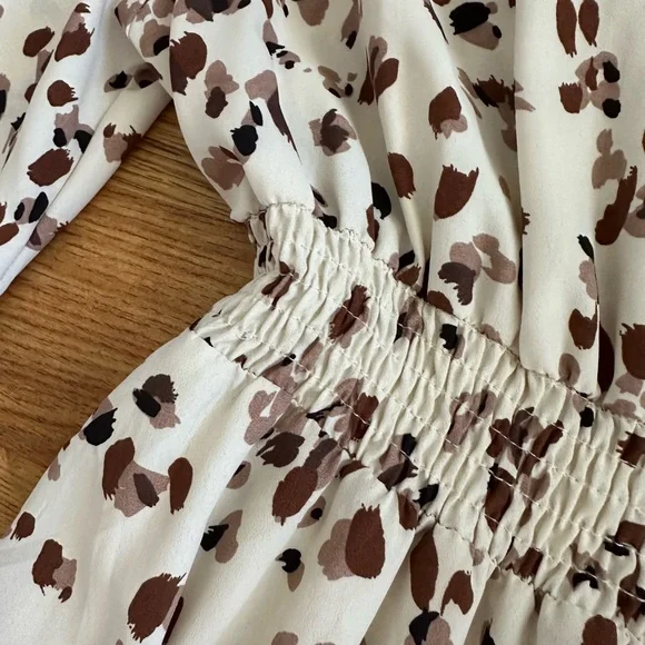 Piper & Scoot Cream Brown Maxi Dress S - Picture 10 of 15